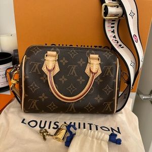 Louis Vuitton Monogram Speedy 20 Bandouliere Black